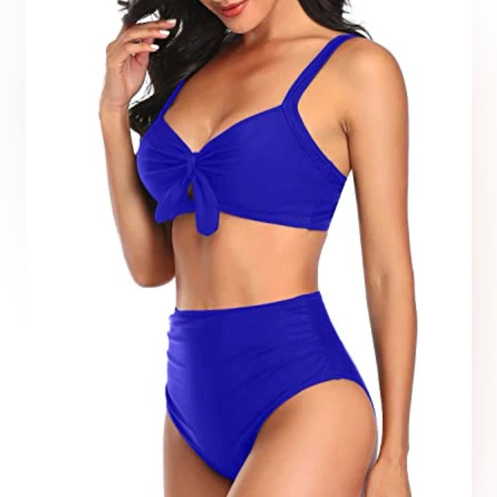Tahari Women’s Tankini Swimsuit Set Blue Size XL NWT
